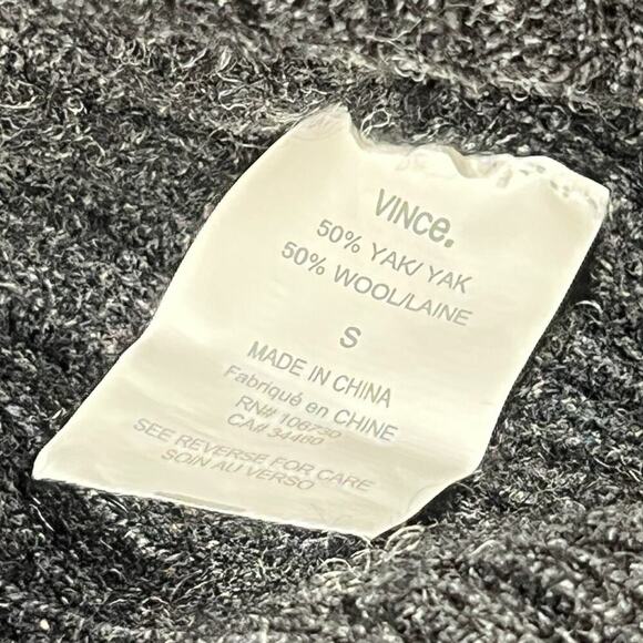 Vince Designer Wool/Yak Crop Pullover Knit Sweater‎ Chunky Ribbed Texture Small - Picture 6 of 6